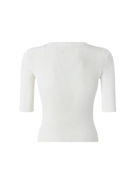 Love Birds logo rib knit in transparency PINKO | sweaters | 102017 A1KWZ05